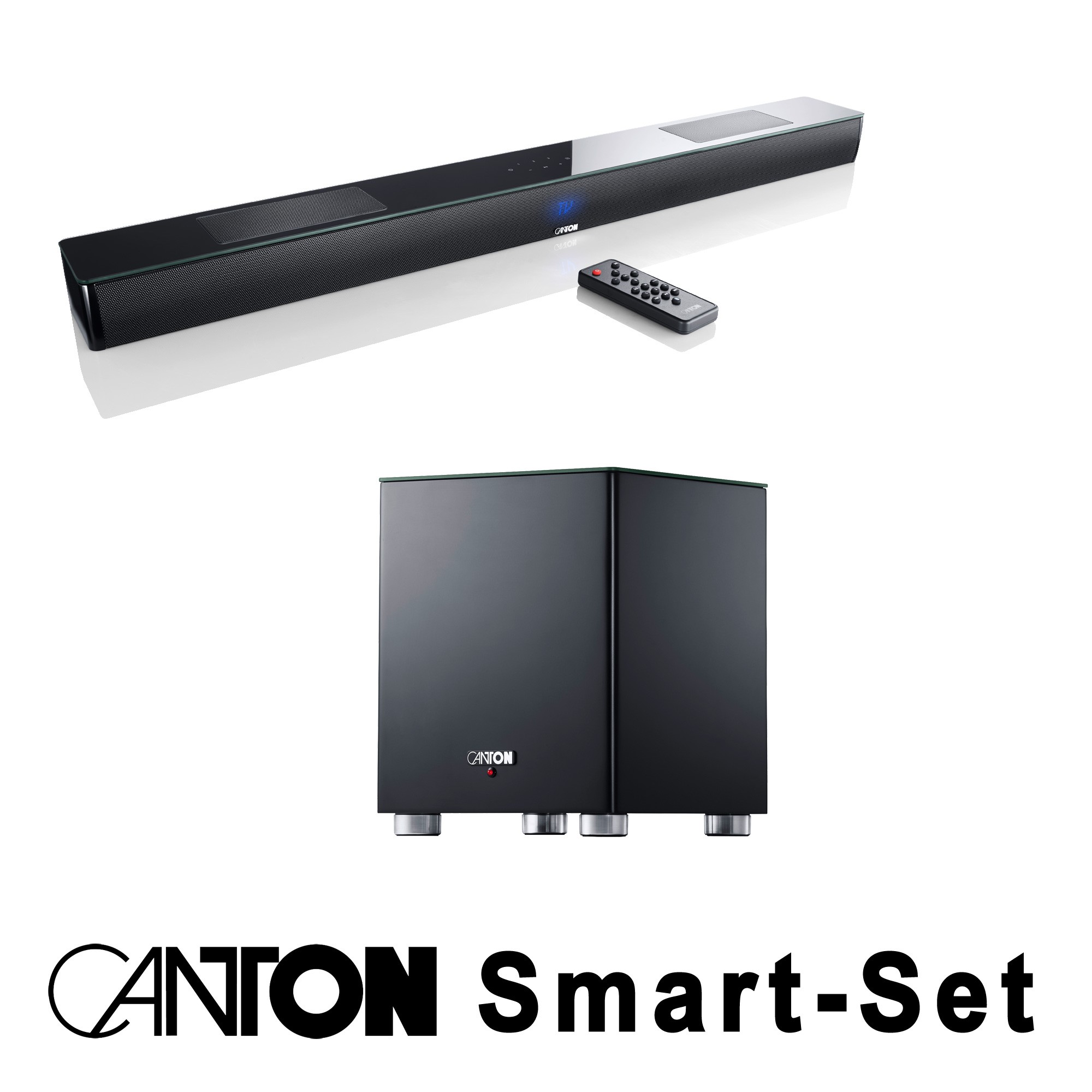 Canton Smart Soundbar 10 Gen. 2 schwarz + Canton Smart SUB 8 schwarz Aktiv -Wireless-Subwoofer