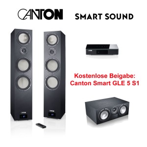 Canton Smart GLE 9 S2 schwarz + Smart Connect 5.1 Gen. 2 + kostenlos Smart GLE 5 schwarz
